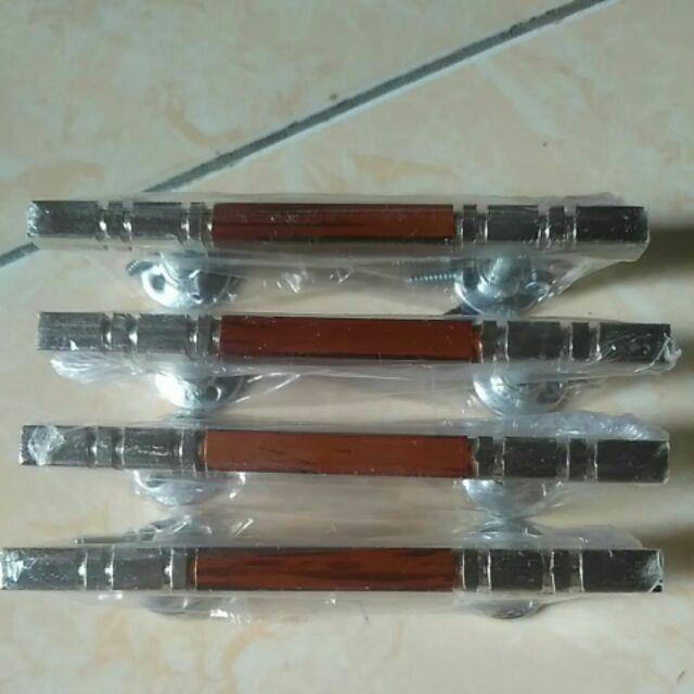 (bisa Cod)handle Tarikan Laci Almari Jendela 12 Cm Chrome Dan Cat Natural Kotak Minimalis