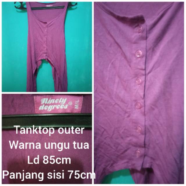 Tanktop ungu tua preloved outer