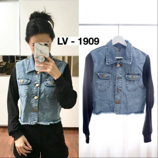 Jaya_Co Jaket JEANS KOMBINASI