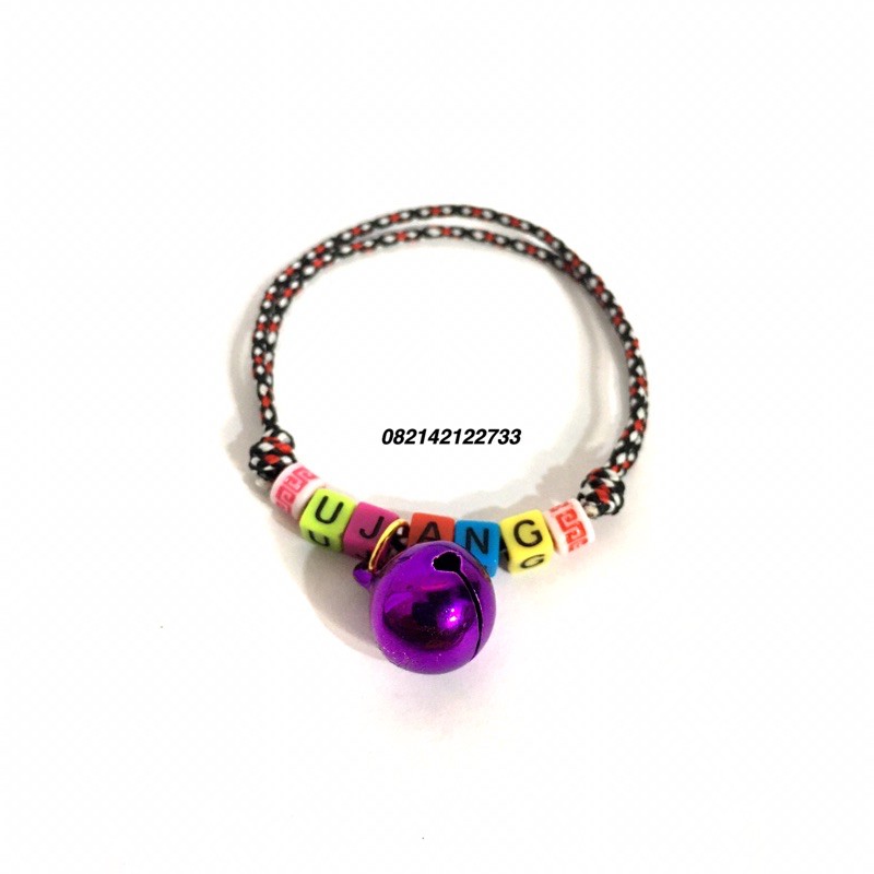 KALUNG ANJING CUSTOM NAMA Lonceng Besar 14mm