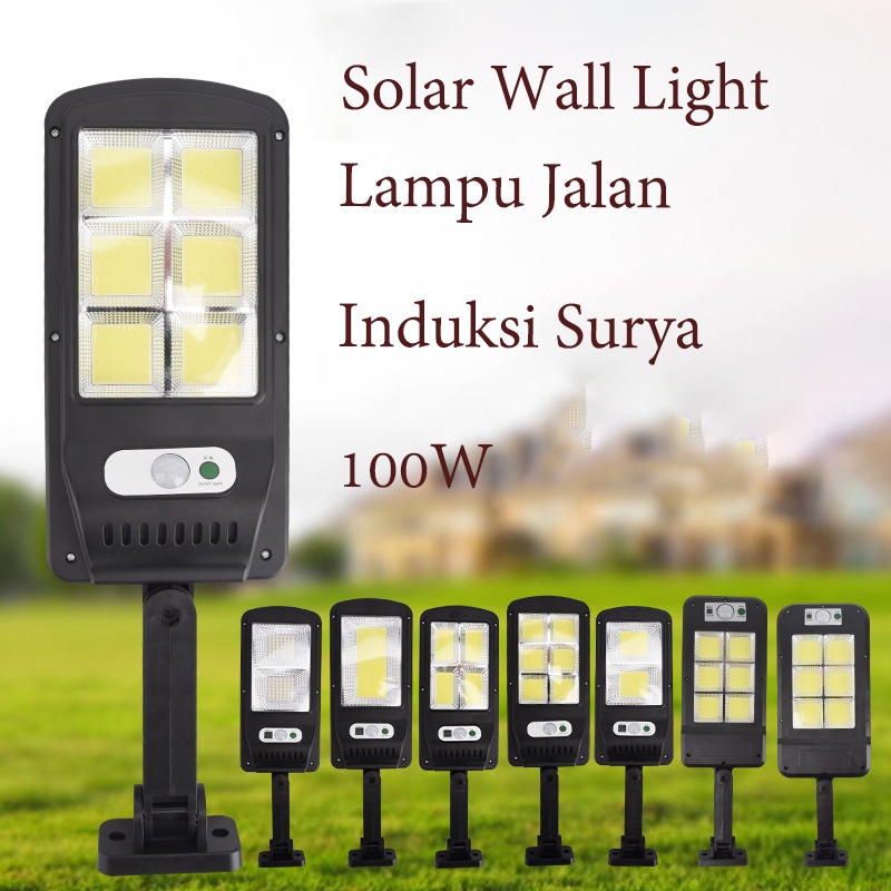 Lampu Jalan Induksi Surya 100W/120W cahaya matahari lampu jalan solar cell lampu dinding tenaga sury