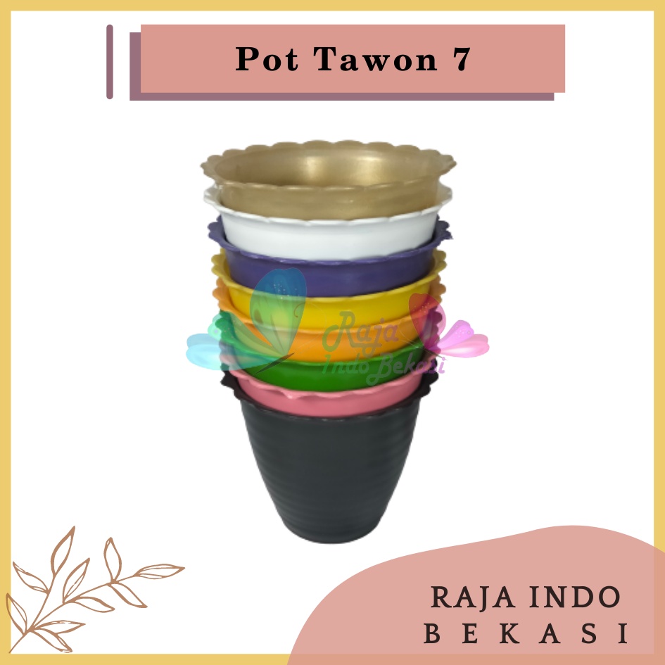 Pot Tawon 7 Warna-Warni 7.5 Cm By Garden Of Love Pot Bunga Plastik Mini Lucu Vas Bunga Kaktus Kecil