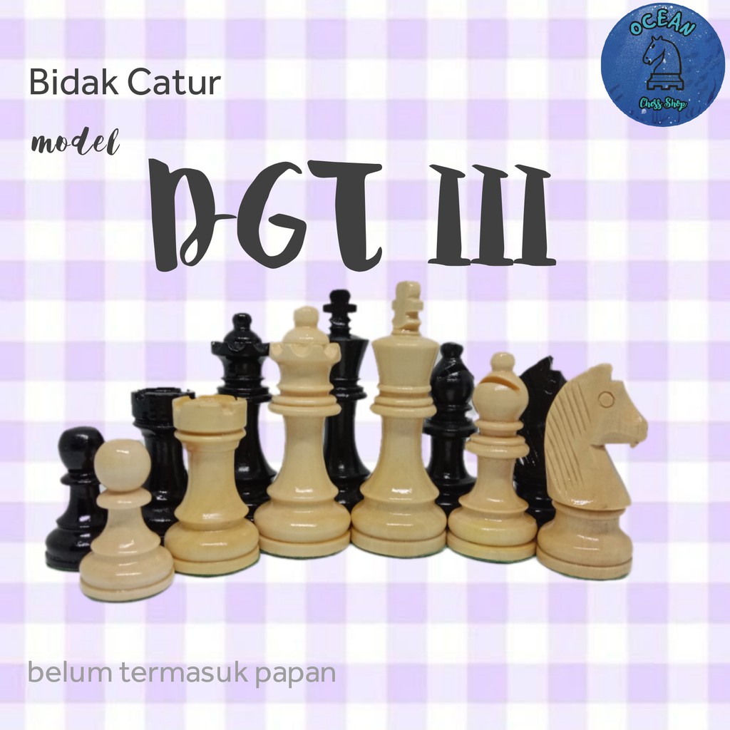 Bidak Catur mentaos model DGT (Menteri 2) Standar Internasional