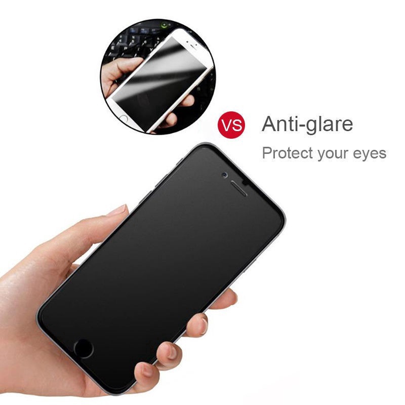 For iPhone 11 Pro X XR Xs Max 8 7 6Plus Matte Frosted Anti-Glare Tempered Glass Screen Protector
