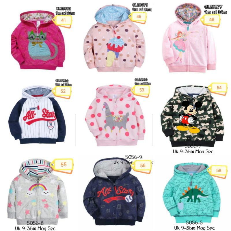 12 Bulan Jaket Mantel Bayi Anak Catell Love ETALASE 1