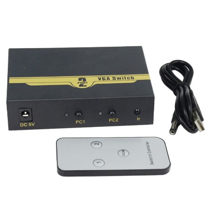 VGA Switch 2 port Support Full HD with Remote Control