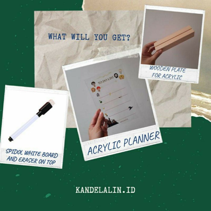 

[RESTOCK] acrylic monthly weekly planner harry potter hogwarts draco slytherin g - To do list, A5