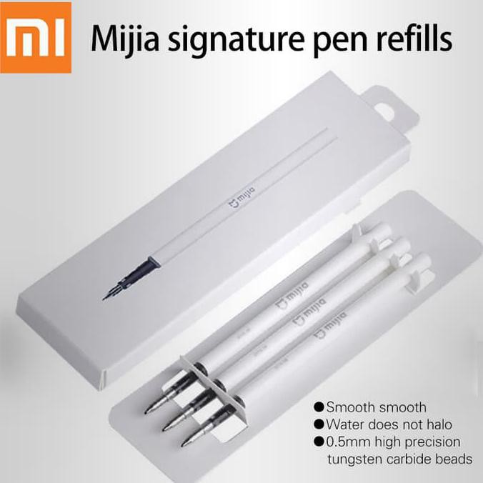 

Ready COD Xiaomi Mijia Signature pen Ink refills pack 3Pcs - White TERLARIS