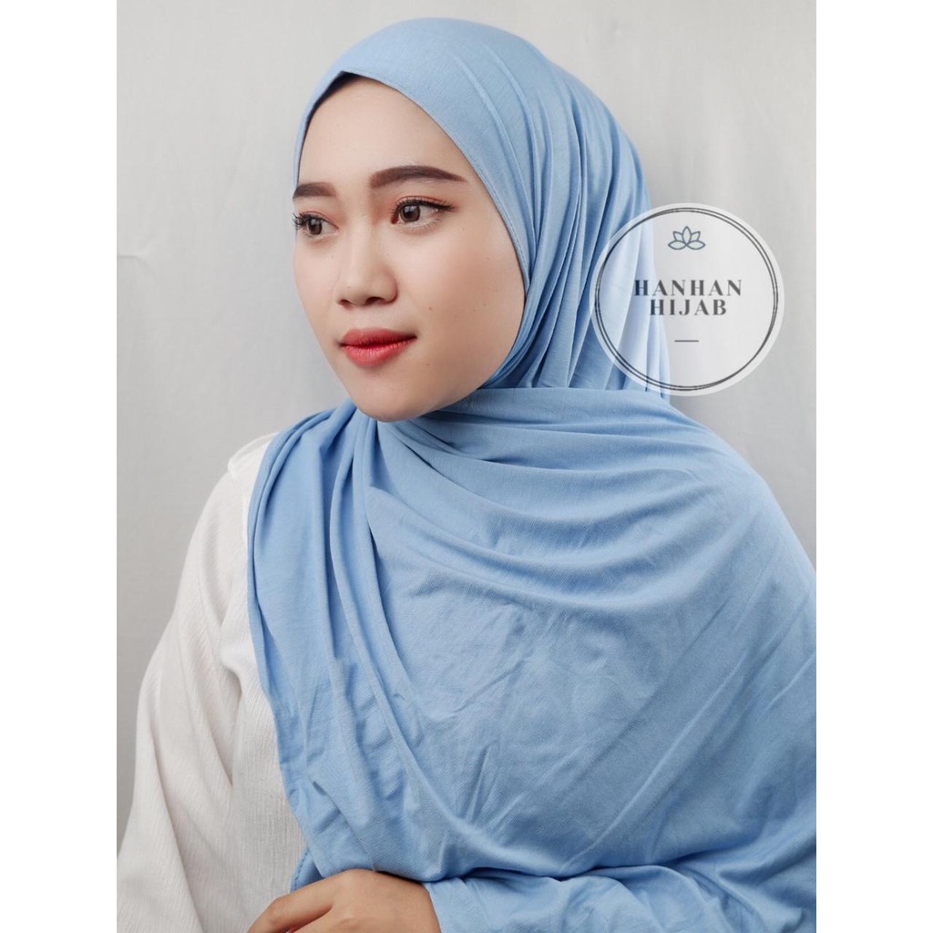PASHMINA INSTAN KAOS /NARA INSTAN-Baby Blue