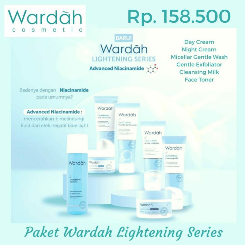 Wardah Lightening series paket 6in1