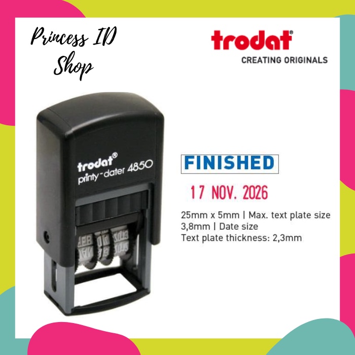 

STEMPEL TANGGAL TRODAT 4850 + LETTER