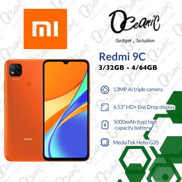 Redmi 9c 3/32 & 4/64 GB Garansi Resmi | Shopee Indonesia