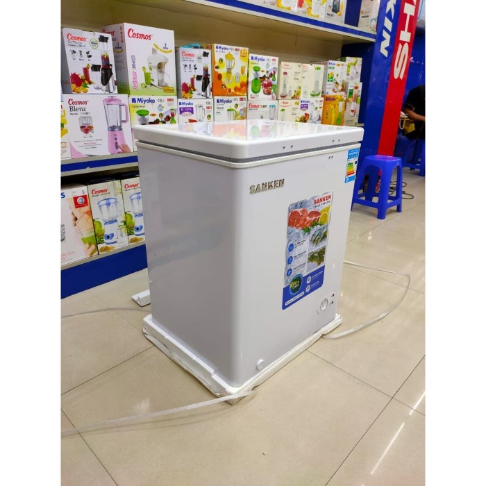 Jual Coee | SANKEN SRF 120 WH CHEST FREEZER BOX SRF120WH LEMARI PEMBEKU