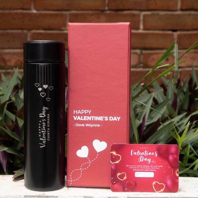Terlaris Twin Digital Hampers Tumbler Valentine Custom Hard Box- Tumbler Grafir - Sakura, Box Custom