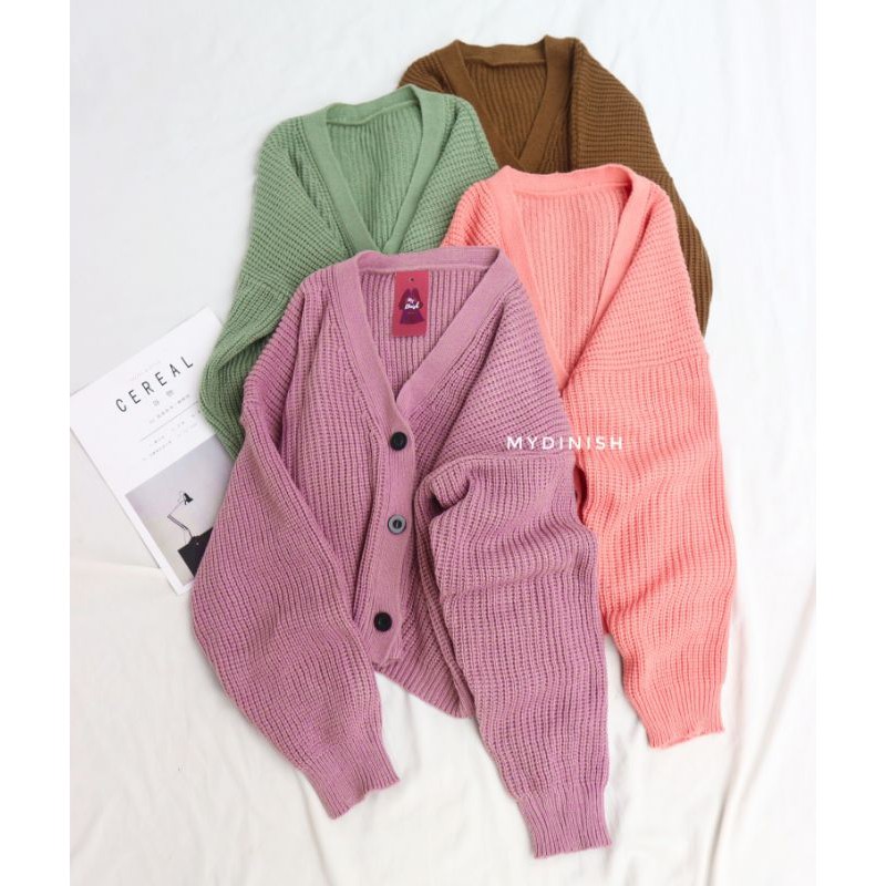 Diane Crop Cardy - Cardigan Rajut Wanita Polos All size