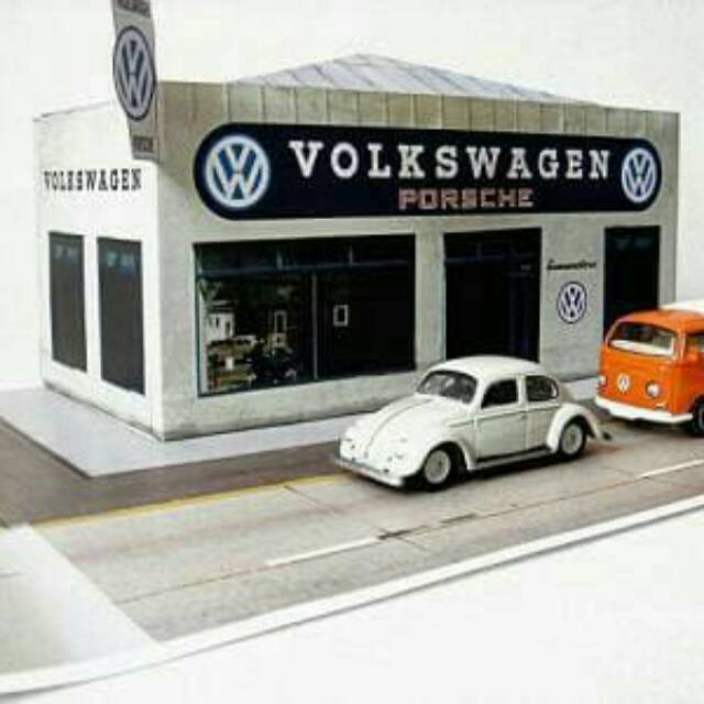 diorama papercraft showroom
skala 1/64
