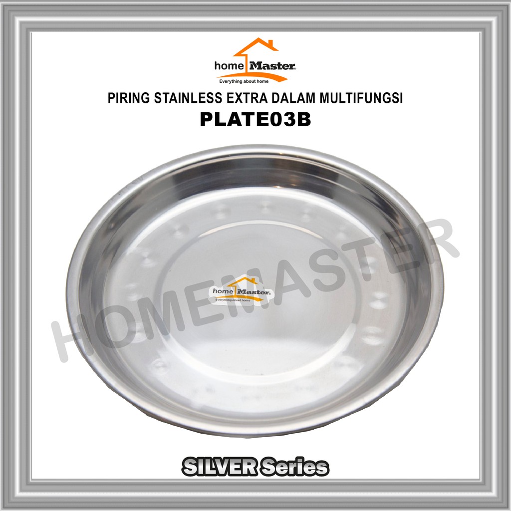 Jual Homemaster Piring Stainless Multifungsi Ekonomis 03 Mm 14 Cm Model B Plate03b14 Shopee 4323