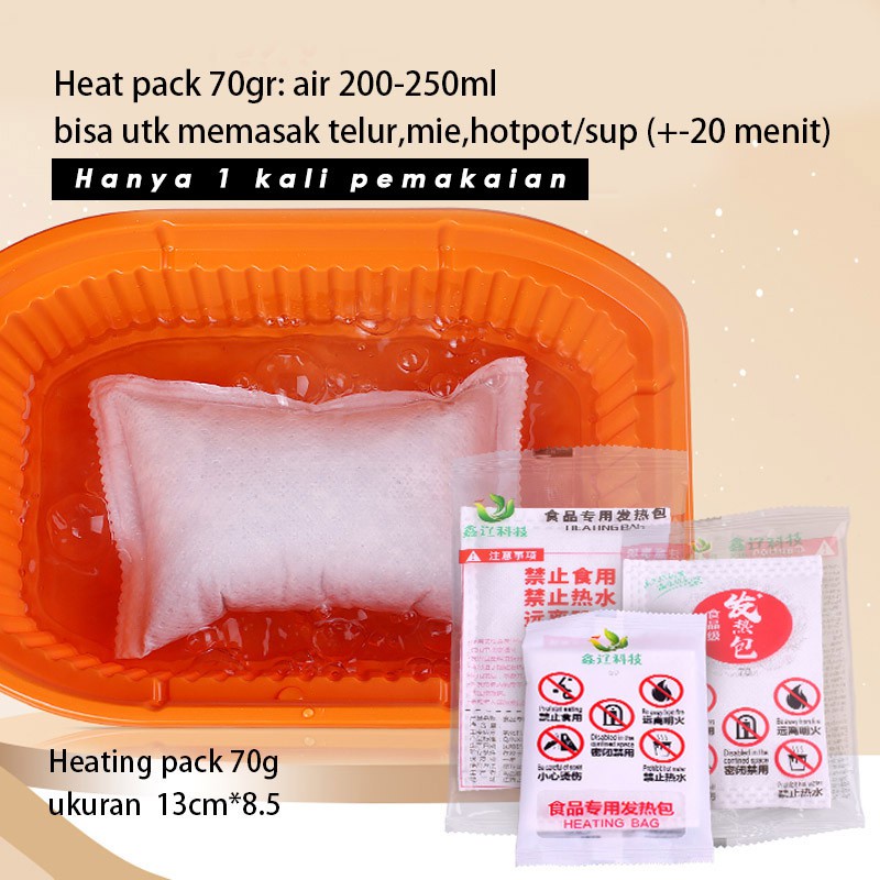 Alat Memasak Tanpa Api Head Pack / Heating Pack Flameless Heater For Food / Heating Bag Travelling