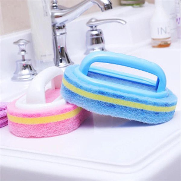 Sikat Pembersih Kamar Mandi WC Dapur Sponge Cleaning Brush - SW024 - Blue