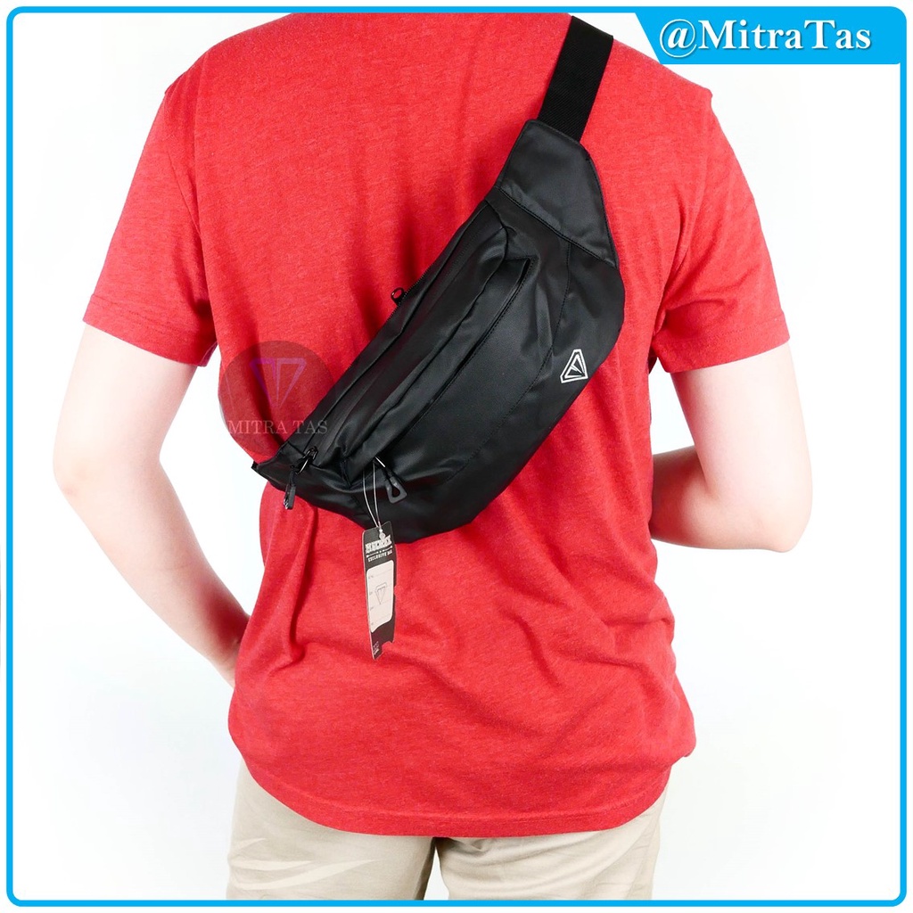 Waist Bag MitraX Jesko V2 Bahan Kulit Sitetis Bimo dengan KUALITAS TERBAIK! Tas Pinggang l WaistBag Simple dan Keren Cocok untuk Pria maupun Wanita