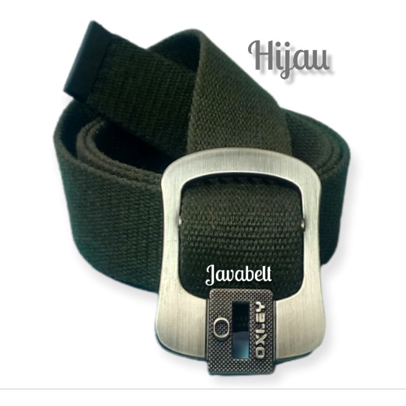 Ikat Pinggang Pria Wanita Gesper Katun Kanvas