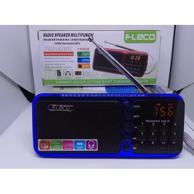 speaker al quran 16 gb Radio digital am fm sw radio rodja - Biru