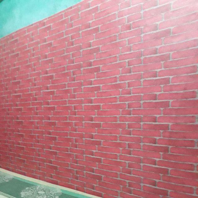 R005ls Wallpaper Sticker Ku - Bata Merah 45cm X 9-10m Wallpaper Dinding