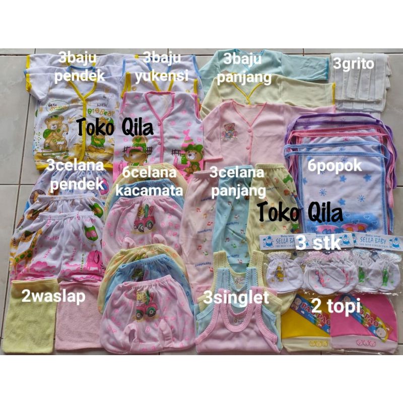 Paket perlengkapan bayi baru lahir baju bayi baru lahir paket baju bayi newborn Q40-1