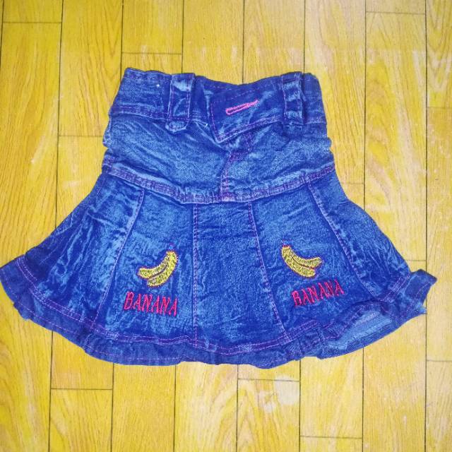 Rok jeans anak rok pendek anak murah grosir ecer 1 2 3 tahun