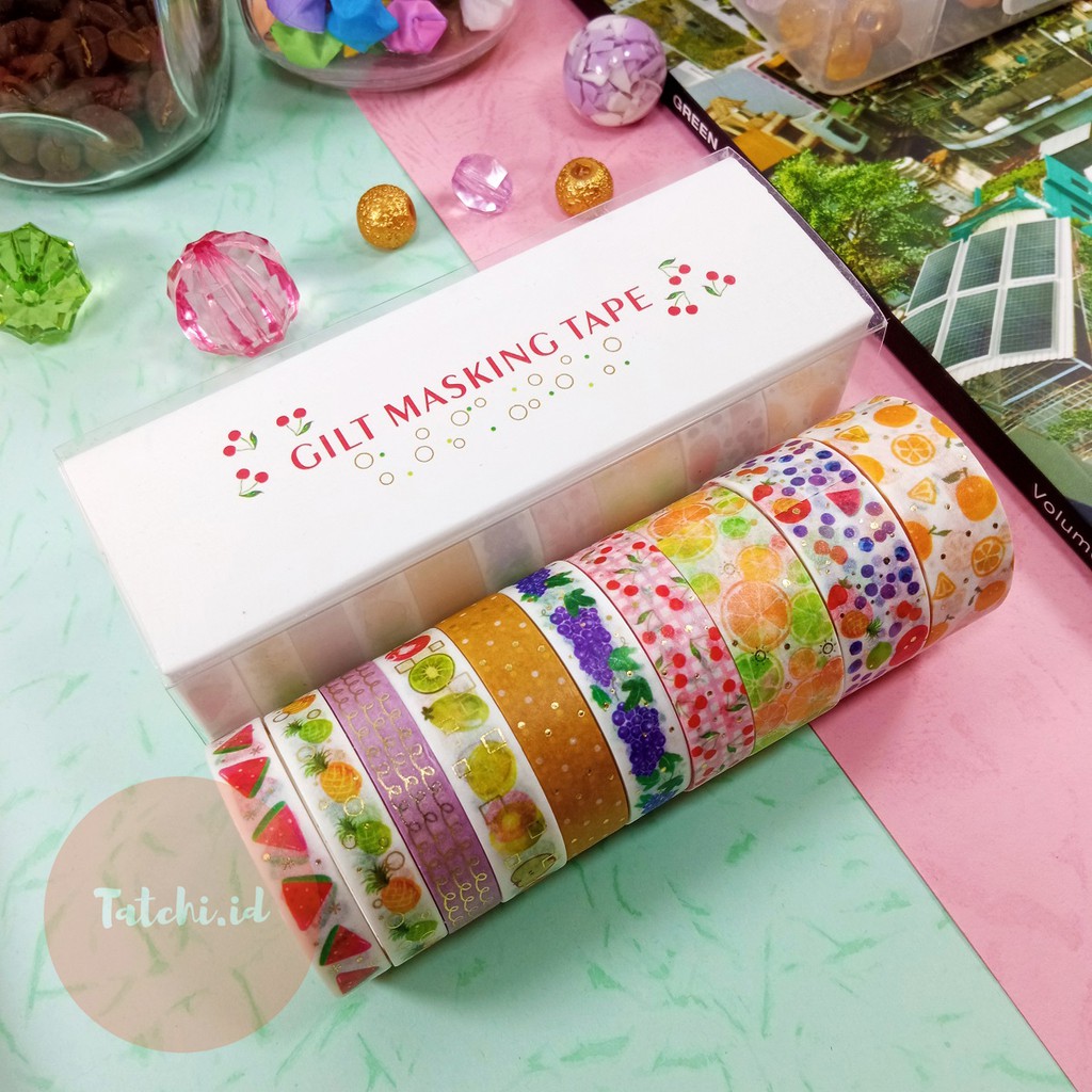 

Fruity Gilt Washi Tape/ Masking Tape/ Selotip Motif
