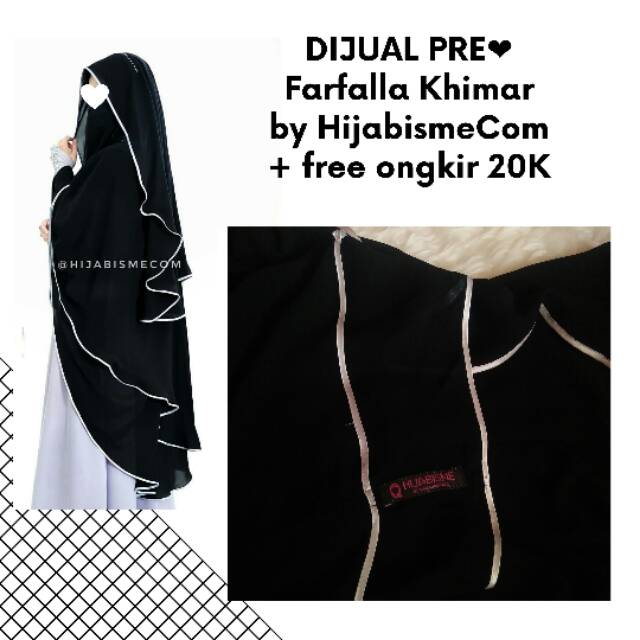 Preloved Farfalla Khimar by Hijabisme Hijabismecom