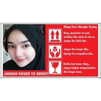 

STICKER FRAGILE UNTUK ABANG KURIR UK. 10x5 CM