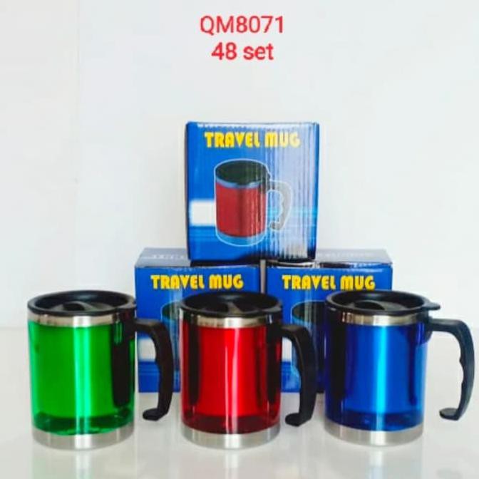 

Mug Kantor Gelas Cangkir Minum Air Kopi Teh Panas Dingin Stainless GRATIS ONGKIR