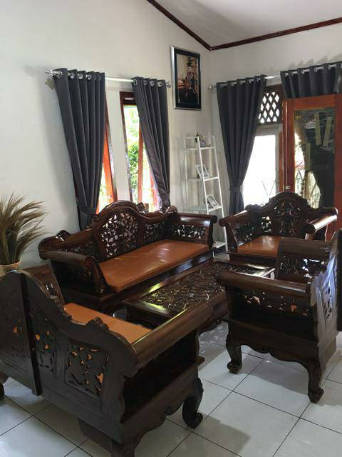 KURSI TAMU MADURA UKIR KAYU JATI KAKI GARENGAN