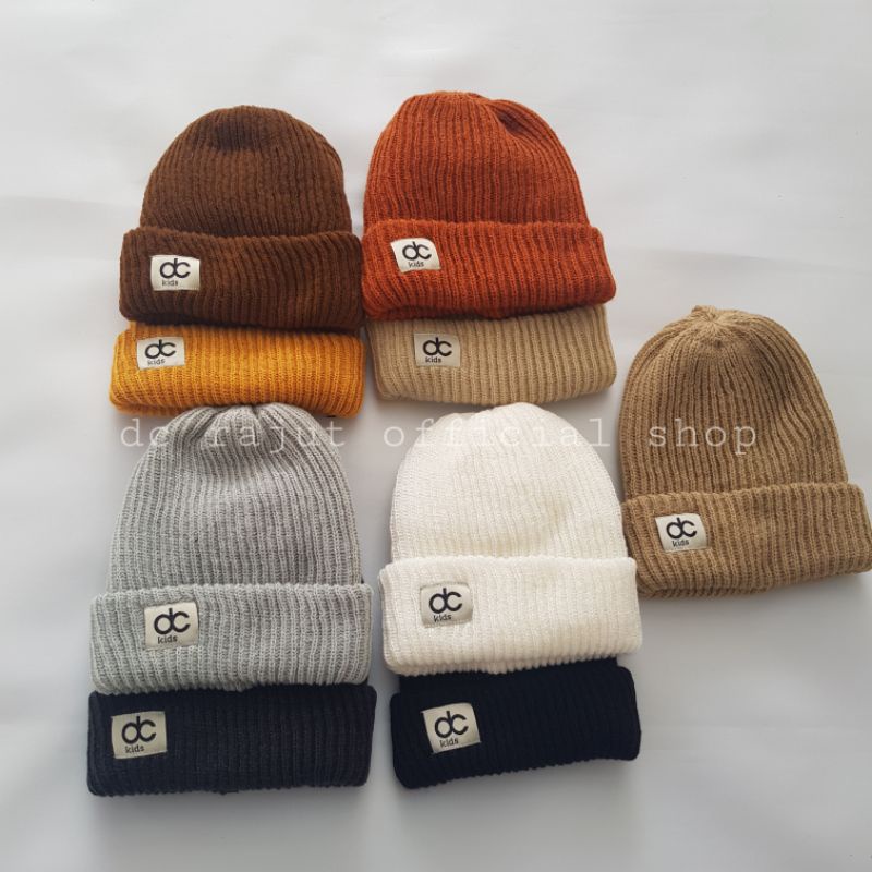 (0-6tahun) topi kupluk jalur , beanie hat