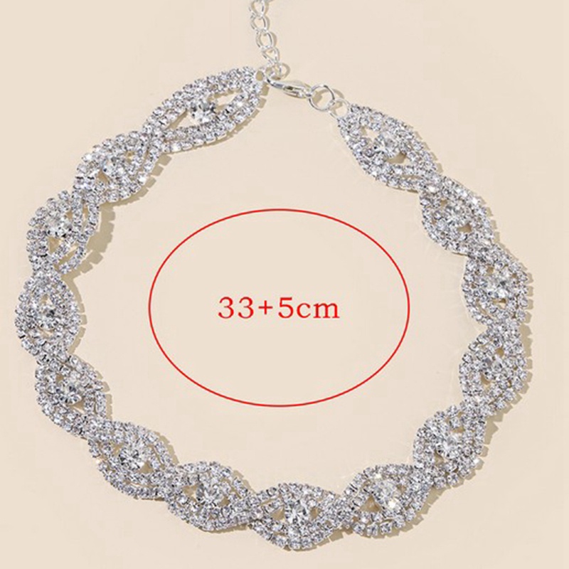Fancyqube Kalung Choker Kristal Berlian Imitasi Gaya Hip Hop Untuk Wanita