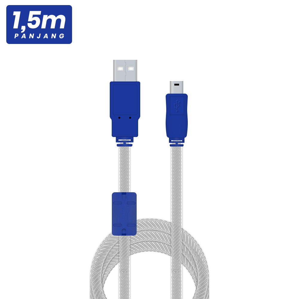 Cable usb-A 2.0 to 5 pin mini usb bestlink 1.5m 480Mbps - Kabel usb2.0 5pin 5p esia 1.5 meter indobestlink
