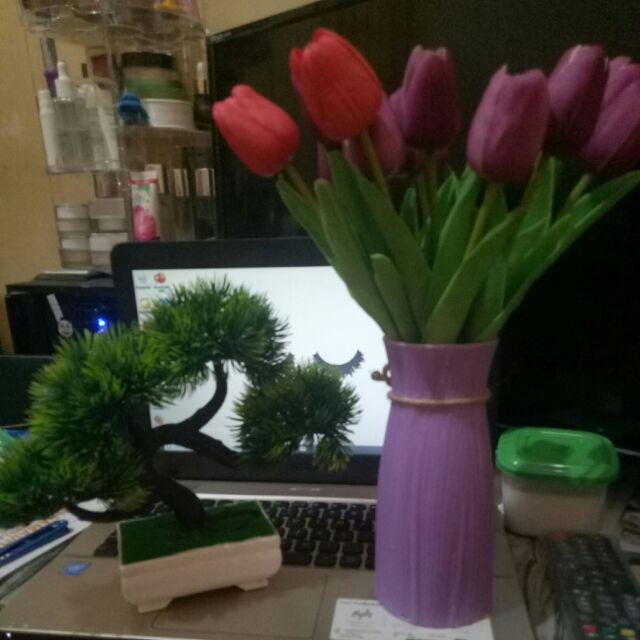 Bunga Palsu Untuk Dekorasi Rumah Artificial Flower Bunga Hias Shabby Bunga Plastik Bonsai Mini