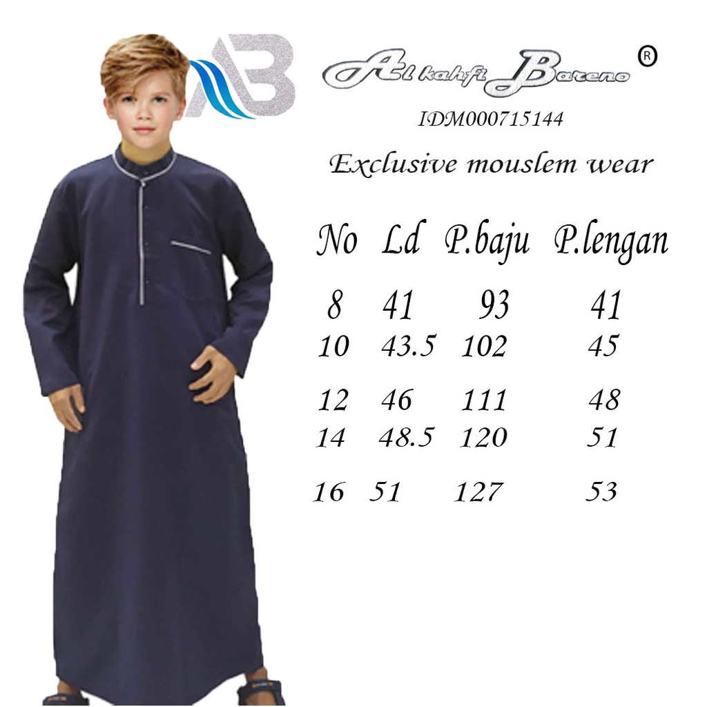 Baju Koko Anak Laki Laki Jubah Anak Laki Laki/Gamis Anak laki laki Jubah anak laki laki Tanggung Terbaru Al qadr/AB Alkahfi Bareno Katun COD