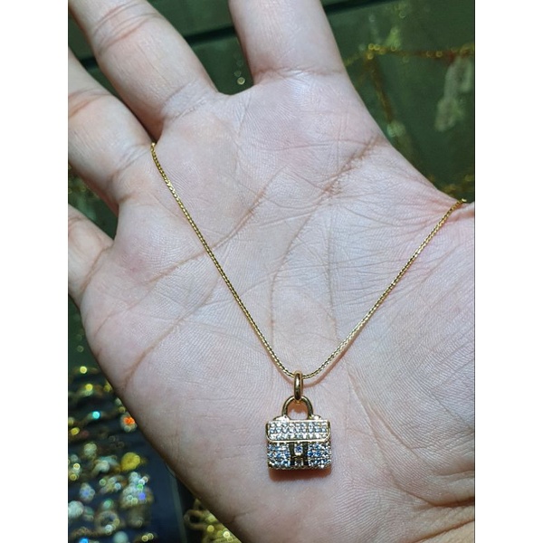 kalung italy santa berliontin tas mpp emas 700