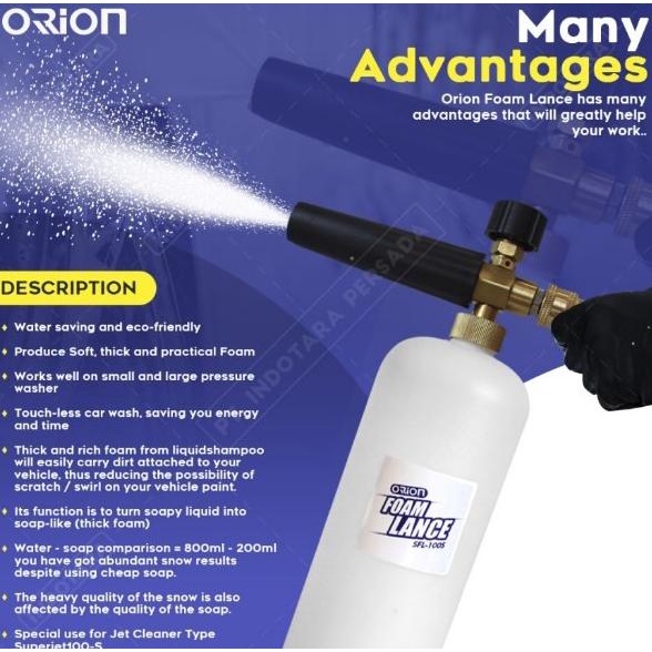 Original Foam Lance Wash Untuk Orion Superjet 100S