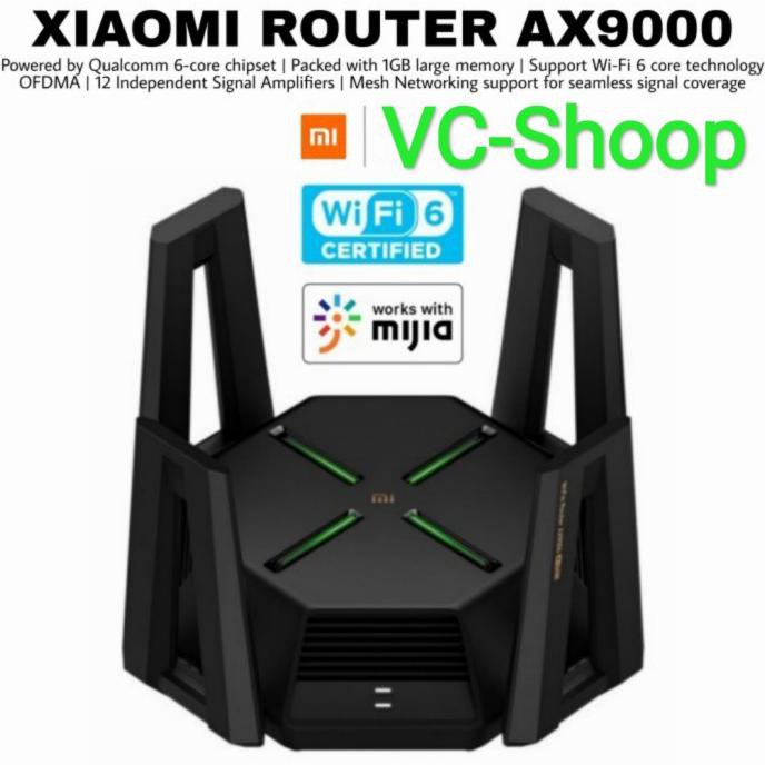 Xiaomi Router Ax9000 Aiot Wi-Fi 6 9000Mbps 4K Qam - Mi Wifi Cisiimart
