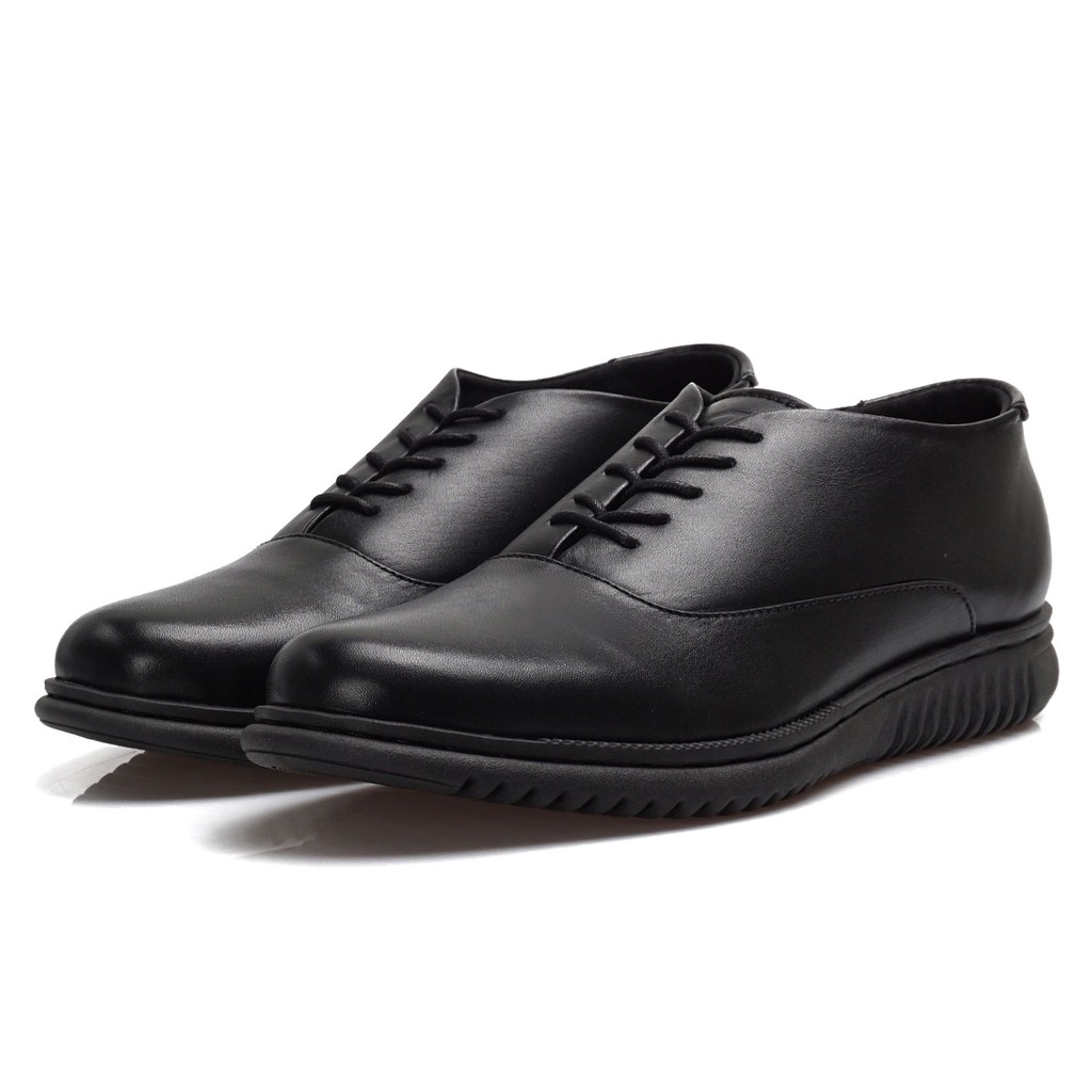 London 2.0 Full Black | Sepatu Kulit Vintage Klasik Pria Derby Oxford Ori Footwear | FORIND x Kenzios