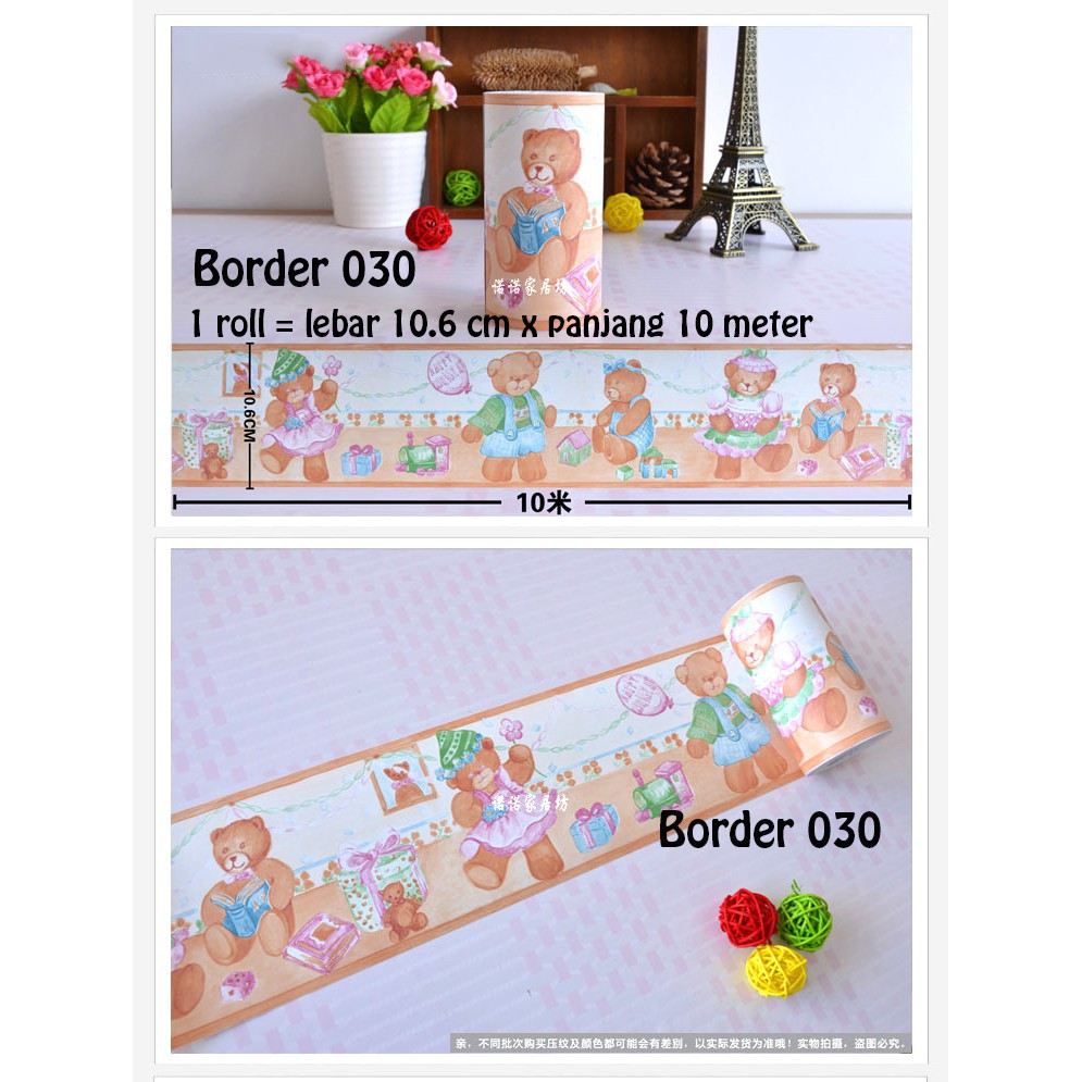 WALLPAPER BORDER 126 127  030 029 010 128 122 081 132 133 WALLSTIKER STIKER BORDER LIS DINDING GD