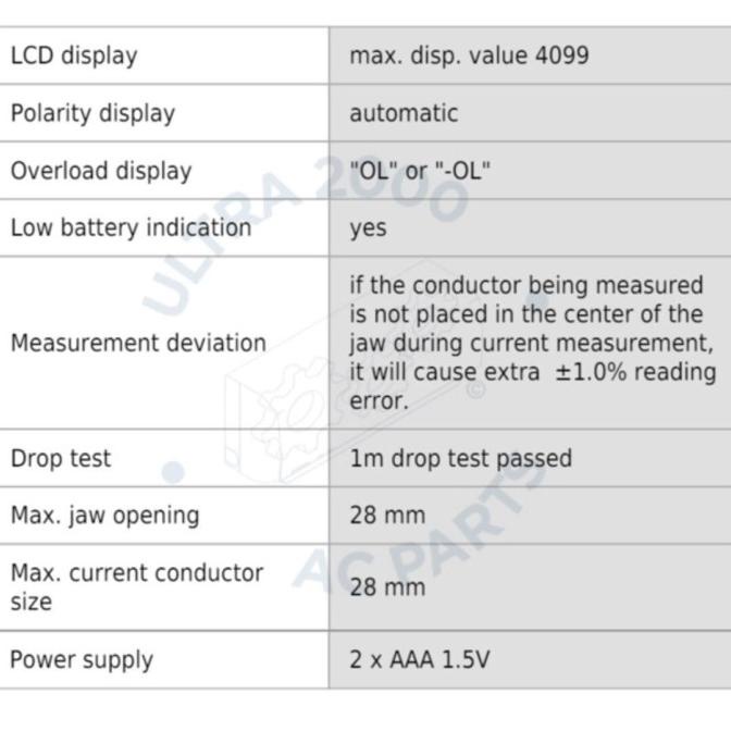 Digital Clamp Meter / Tang Ampere Value Vmc-1