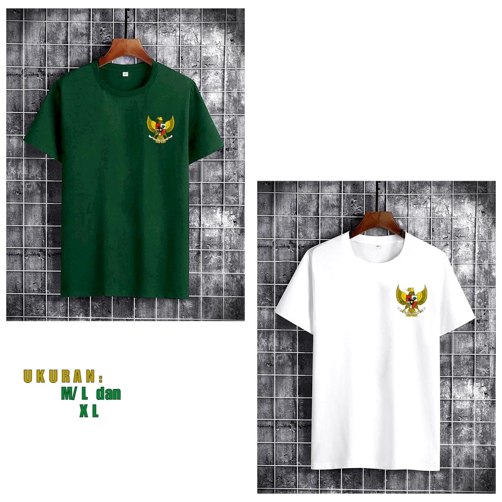 POLILE - KAOS COWO GARUDA PANCASILA / atasan lengan pendek / oblong cowok / kaos merdeka / dirgahayu ri / hut ri / indonesia / terbaru / terkece