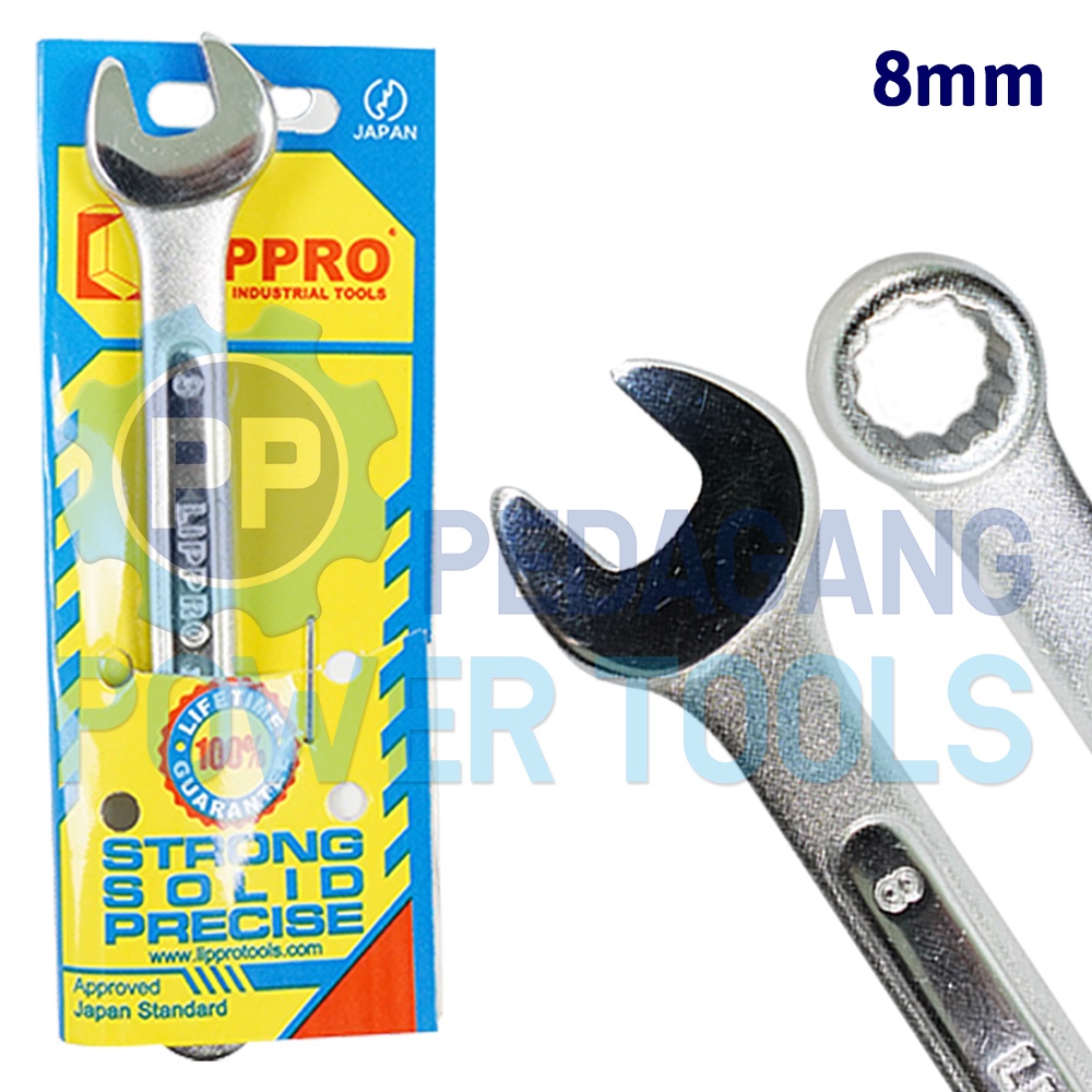 LIPPRO KUNCI RING PAS 8 MM COMBINATION SPANNER WRENCH RINGPAS 8MM