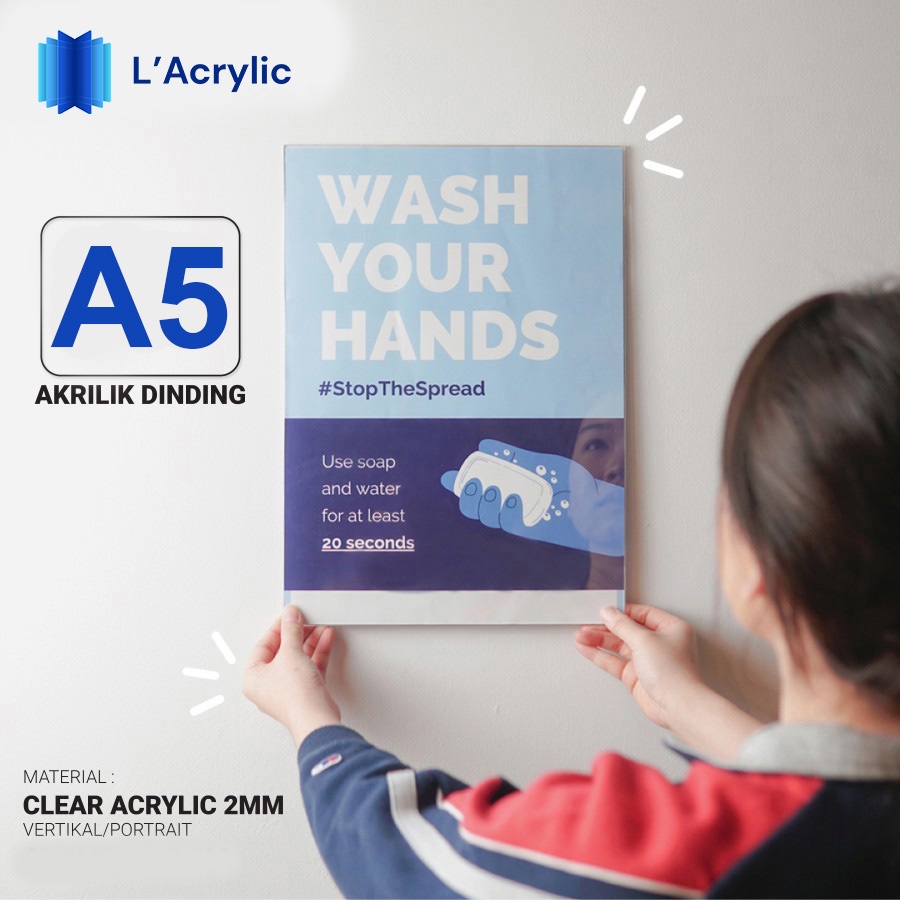 

TEMPAT BROSUR AKRILIK / AKRILIK TEMPEL / SIGN HOLDER AKRILIK A5