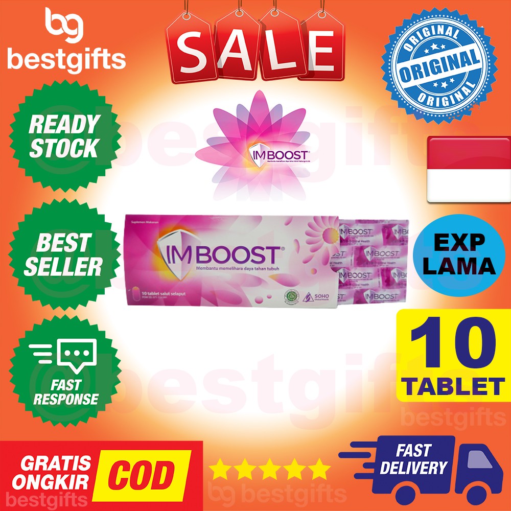 IMBOOST TABLET MULTIVITAMIN MULTI VITAMIN DAYA TAHAN TUBUH IMUN BOOSTER BOOST 1 STRIP ISI 10 TABLET