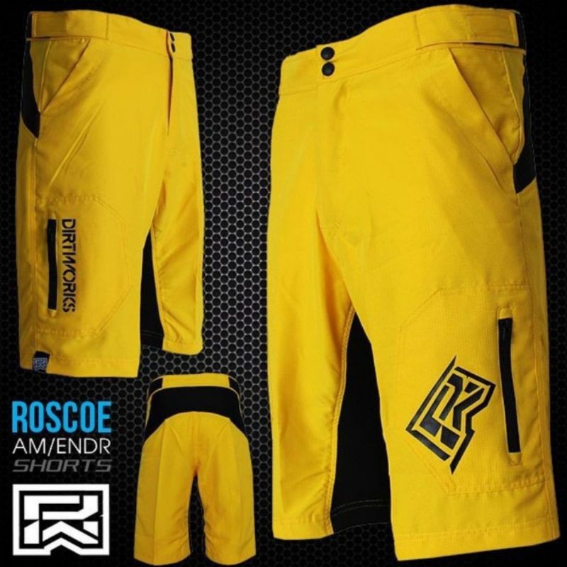 Celana Dirtworks ROSCOE 2017 YELLOW Celana MTB - Celana Sepeda MTB AM
